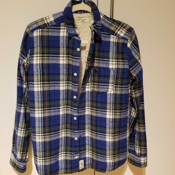 Fuzzy plaid shirt Clearance